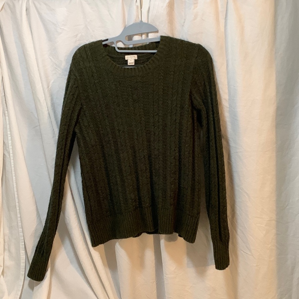 JCrew green & brown marled sweater. Size M